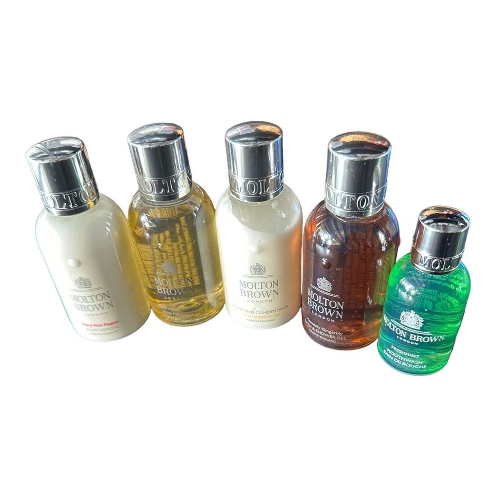Molton Brown Travel Size Toiletry Set - Body Wash Lotion Shampoo Mouthwash